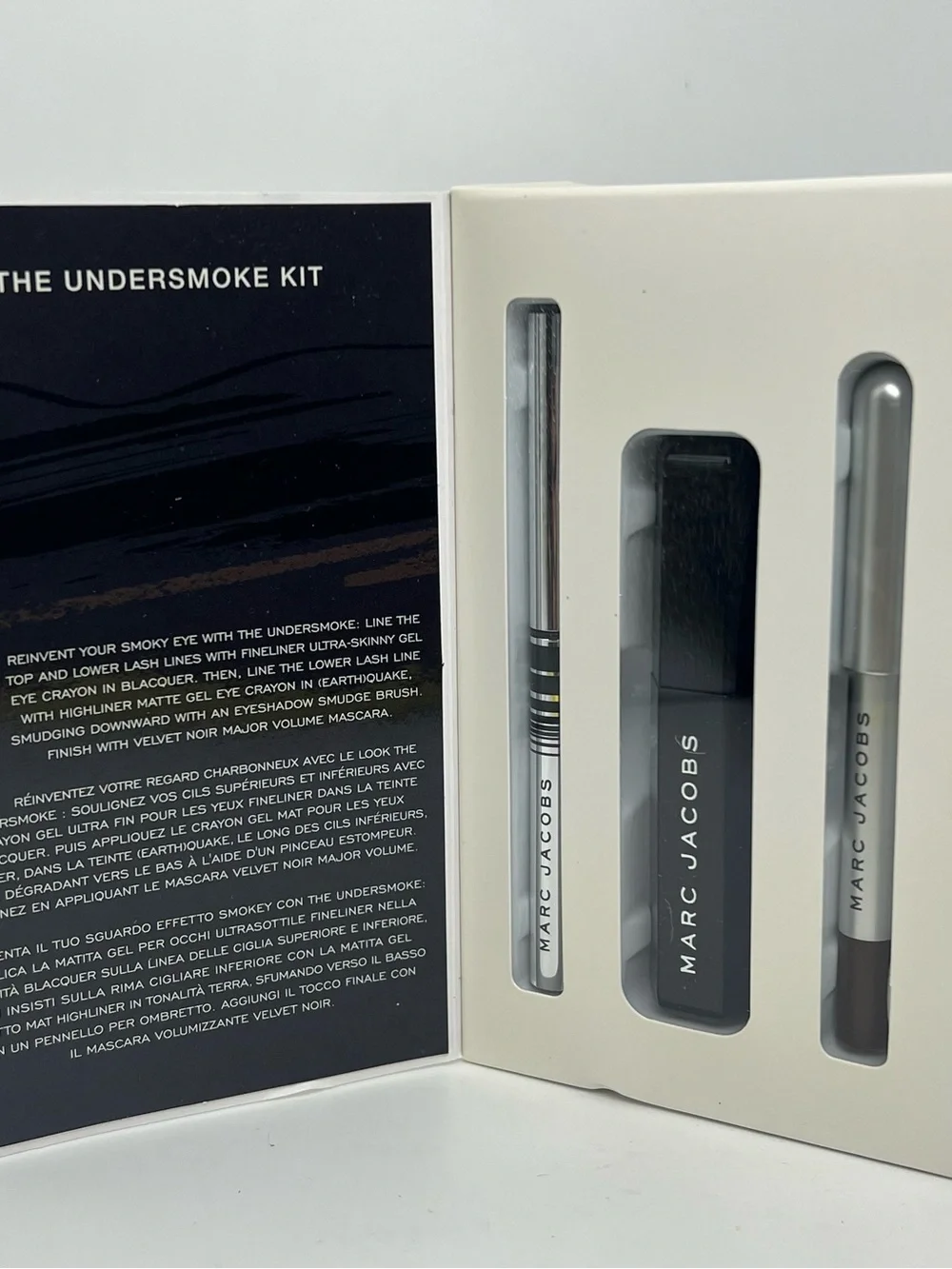 Marc Jacobs Beauty The Undersmoke Kit Eyeliner Mascara Highliner 3 Pc Set